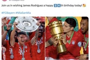 3??4????祝福！拜仁官方發(fā)文為34歲的舊將J羅慶生