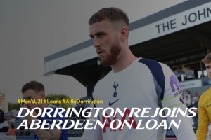 官方：熱刺后衛(wèi)多林頓再次租借加盟蘇超球隊(duì)阿伯丁，租借期1年