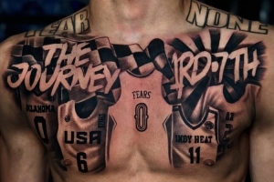 7號秀費爾斯再添紋身 胸前紋滿生涯球衣