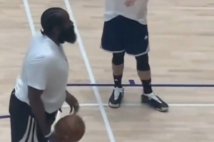 美媒調(diào)侃哈登：他和盧卡交換身體了？或是他像沙魯一樣吸收了077