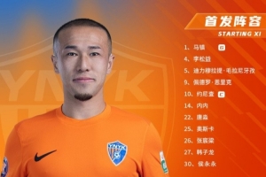 上海海港vs云南玉昆 本場(chǎng)比賽首發(fā)陣容出爐