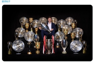 拜仁官方祝穆勒36歲生日快樂，效力期間出戰(zhàn)756場(chǎng)250球276助33冠