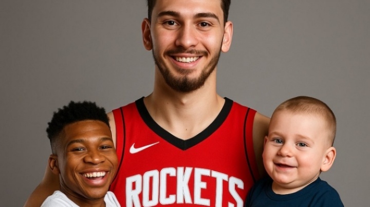 字寶貝+約寶貝！??美網(wǎng)友AI打趣：申京爸爸和他的倆兒子