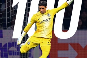 索默達成國米生涯百場里程碑，其中49場能夠完成零封