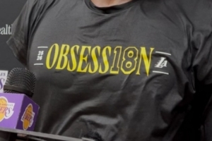 沖隊(duì)史第18冠？美記：湖人訓(xùn)練衫印有“18”字樣 目標(biāo)本賽季爭冠