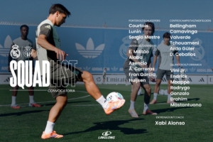 皇馬對陣黃潛大名單：姆巴佩、維尼修斯在列，米利唐回歸