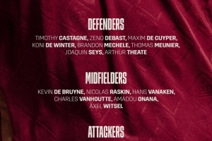 比利時10月大名單：德布勞內領銜，多庫、特羅薩德、拉門斯在列