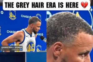 時(shí)光芿苒！美媒曬詹姆斯&庫(kù)里媒體日采訪照 白發(fā)攀上兩人鬢角！