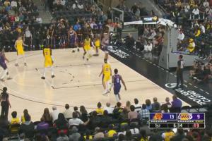 太陽(yáng)精妙配合晃暈布朗尼和艾頓！湖人喊停！