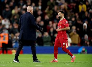 斯洛特談薩拉赫：他畢竟也是人，并非每次得到機會都能轉(zhuǎn)化為進球