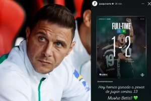 貝蒂斯名宿華金吐槽裁判稱球隊11打13但還是贏了，隨后刪除動態(tài)