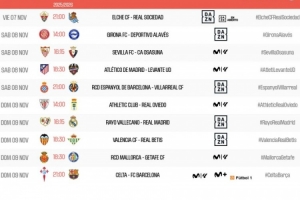 西甲第12輪賽程：11月9日巴列卡諾vs皇馬，11月10日塞爾塔vs巴薩