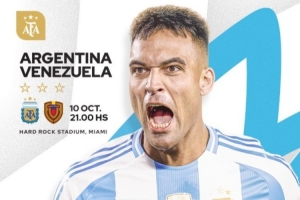 阿根廷發(fā)布對陣委內(nèi)瑞拉友誼賽海報(bào)：勞塔羅單人出鏡