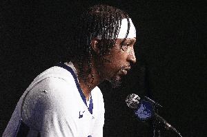 三分還是在線！波普上半場三分3中2拿到6分 另有2籃板1助攻