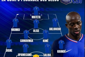 法媒預(yù)測法國對陣冰島首發(fā)：馬特塔出戰(zhàn)，于帕、薩利巴搭檔中衛(wèi)