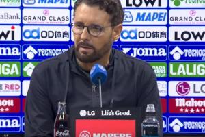 登場(chǎng)1分鐘直紅！赫塔費(fèi)教練：恩約姆紅牌后維尼修斯和我說(shuō)換得好