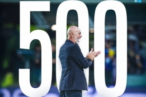 里程碑，意甲官方祝賀皮奧利意甲執(zhí)教500場(chǎng)