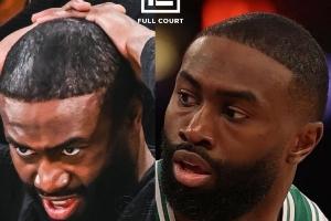 節(jié)目效果拉滿??杰倫-布朗打電話向詹姆斯詢問(wèn)自己該不該去植發(fā)