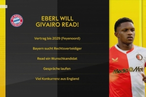 德天空：拜仁明夏前中后場都可能引援，已接觸費耶諾德右后衛(wèi)雷德