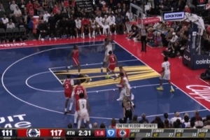 極限！普爾輸送炮彈 錫安沖擊籃筐壓哨打中