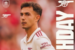 劍指三分！阿森納發(fā)布客戰(zhàn)伯恩利海報：蘇維門迪單人出鏡