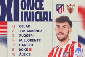 馬競vs塞維首發(fā)：小蜘蛛、巴埃納先發(fā) 瑟爾洛特、朱利亞諾出戰(zhàn)