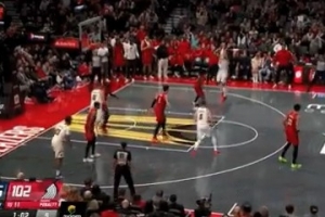 大心臟！阿隆-戈登關(guān)鍵中投命中 幫助掘金占據(jù)主動