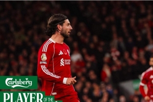 索博當(dāng)選對陣維拉一役利物浦最佳球員，本賽季4次當(dāng)選隊(duì)內(nèi)最佳