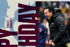 維拉官方祝主帥埃梅里54歲生日快樂，帶隊戰(zhàn)績82勝29平43負