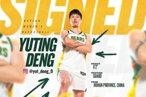 代表貝勒大學(xué)的首秀！鄧雨婷1投1中拿到2分1板 球隊(duì)力克杜克大學(xué)