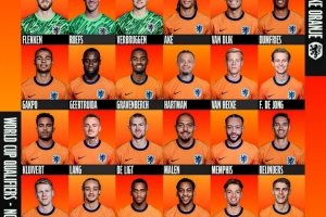 荷蘭大名單：范戴克領(lǐng)銜，德容、加克波、德里赫特、鄧弗里斯在列