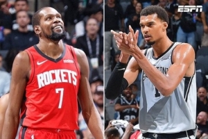 解說：KD最后幾球的處理有些問題 但更嚴(yán)重的是火箭對(duì)籃板的控制