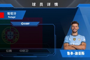 迪亞斯球員集錦：身體素質(zhì)出色 勝利欲望強(qiáng)大的葡萄牙中衛(wèi)