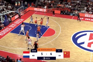 硬解能力??廖三寧剩5秒接球，虛晃一槍頂著防守急停中距離跳投