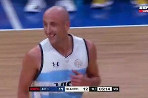 潘帕斯禿鷲??47歲吉諾比利在阿根廷比賽中還能輕松扣籃啊！