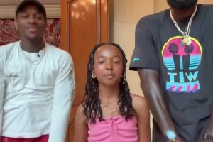 有模有樣??詹姆斯帶女兒現(xiàn)身網(wǎng)紅kai直播間秀舞蹈