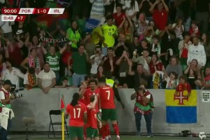 葡萄牙上演絕殺！特林康精準(zhǔn)傳中魯本-內(nèi)維斯頭球破門！