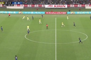 你買了多少日本贏啊??？中村敬斗墊射，布魯諾爆射自家大門