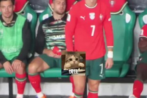 自己辛苦反超的比分就這么被扳平，場邊C羅很無奈??