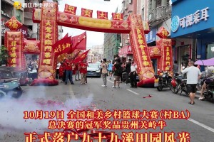 2025全國(guó)“村BA”總冠軍貴州關(guān)嶺牛正式入住九十九溪田園風(fēng)光！