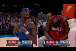 超巨啊！申京全場(chǎng)拼到最后 砍下了39分10籃板7助攻~