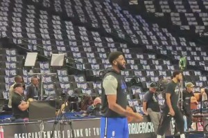 濃眉&拉塞爾賽前投籃熱身訓(xùn)練，今天兩人能拿下幾分？